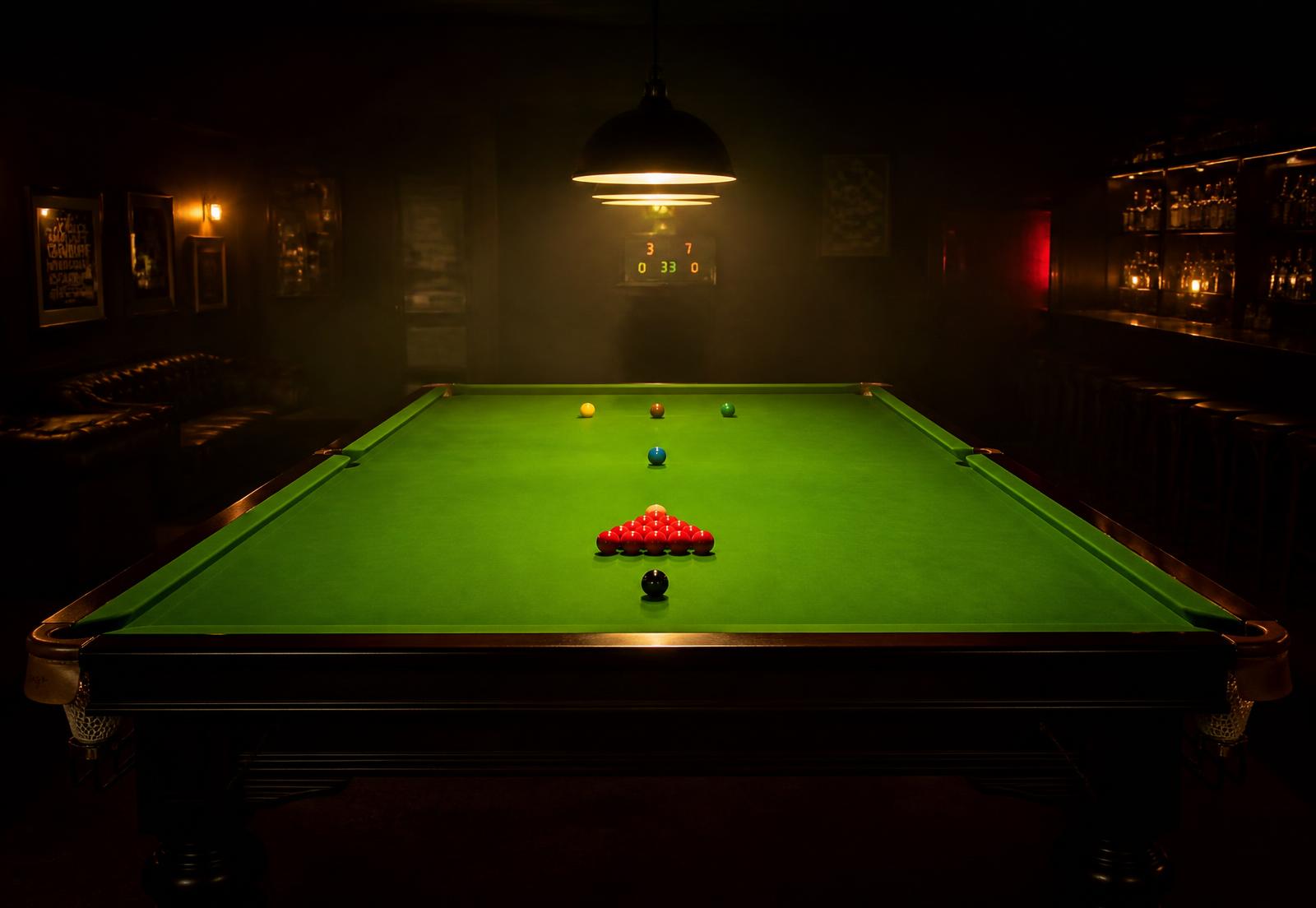 Snooker table inside Q Club